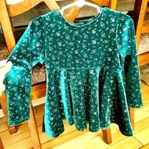 Emerald Green Floral Long Sleeve